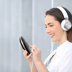 HOTT CD711T Portable CD Player with Bluetooth 5.0, 45s Anti-Shock, 7-Hour Rechargeable Battery | Black - view 10