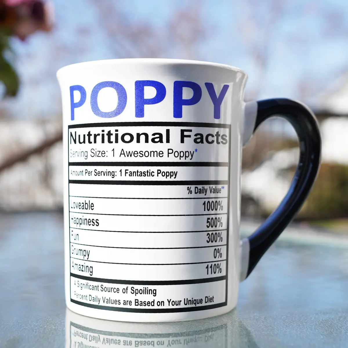 Cottage Creek Ceramic Coffee Mug 16oz Large Poppy | Grandpa Gift, Dad Mug, Novelty Coffee Cup - view 5