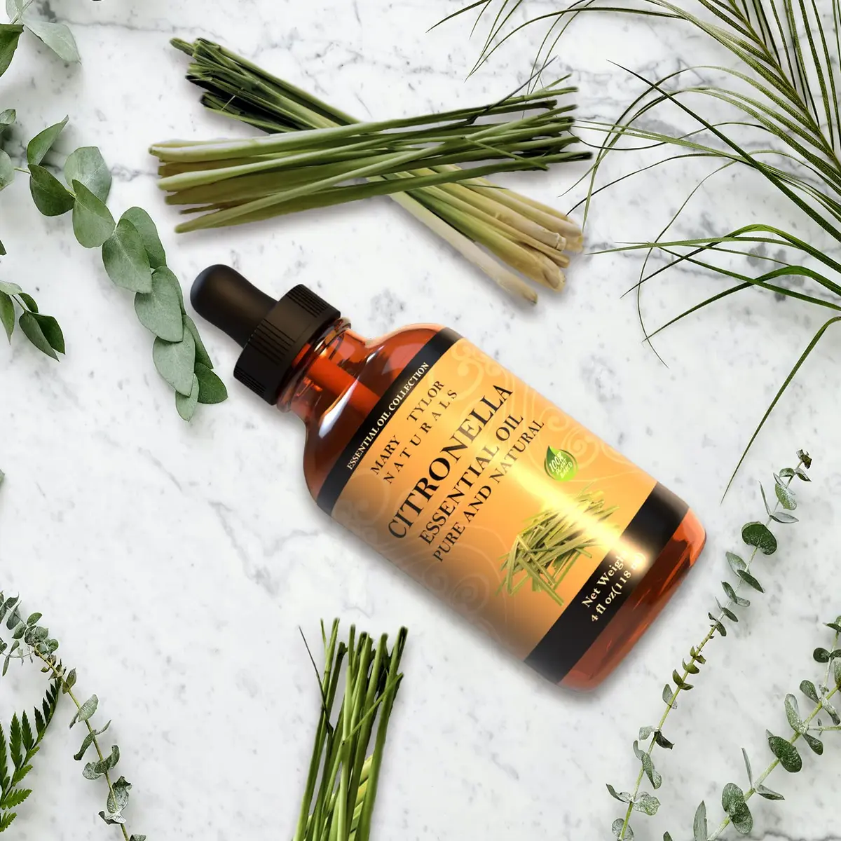 Mary Tylor Naturals Citronella Essential Oil 4 oz | Pure, Natural & Therapeutic Grade for Aromatherapy & DIY - view 2
