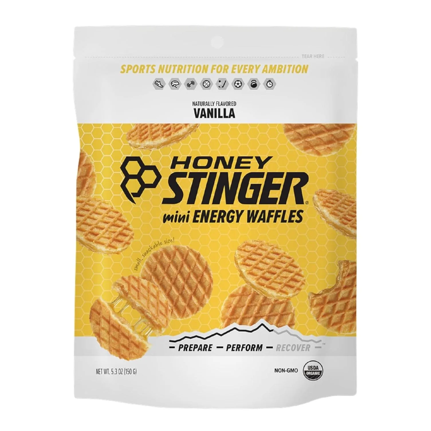 Honey Stinger Organic Mini Vanilla Waffles Cookie 5.3 oz | USA Import Energy Snack - main product image