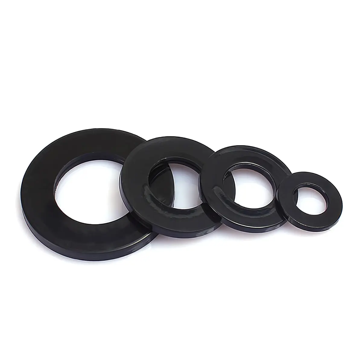 NACX Nylon Flat Washer M8 x 16mm | Black Nylon Spacer for Electrical & Mechanical Use - main product image