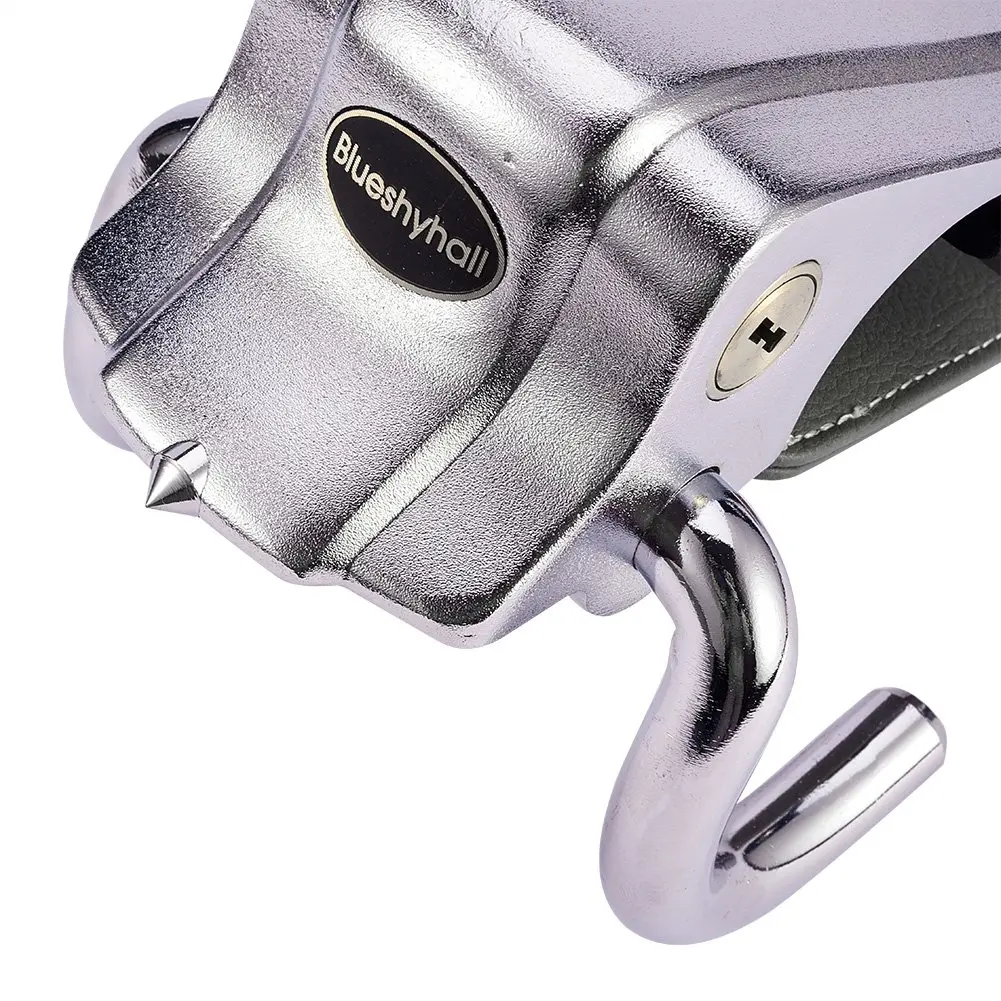 Blueshyhall Vehicle Steering Wheel Lock, Anti Theft Lock with Safety Hammer, Grey | Heavy Duty Security Device - view 2
