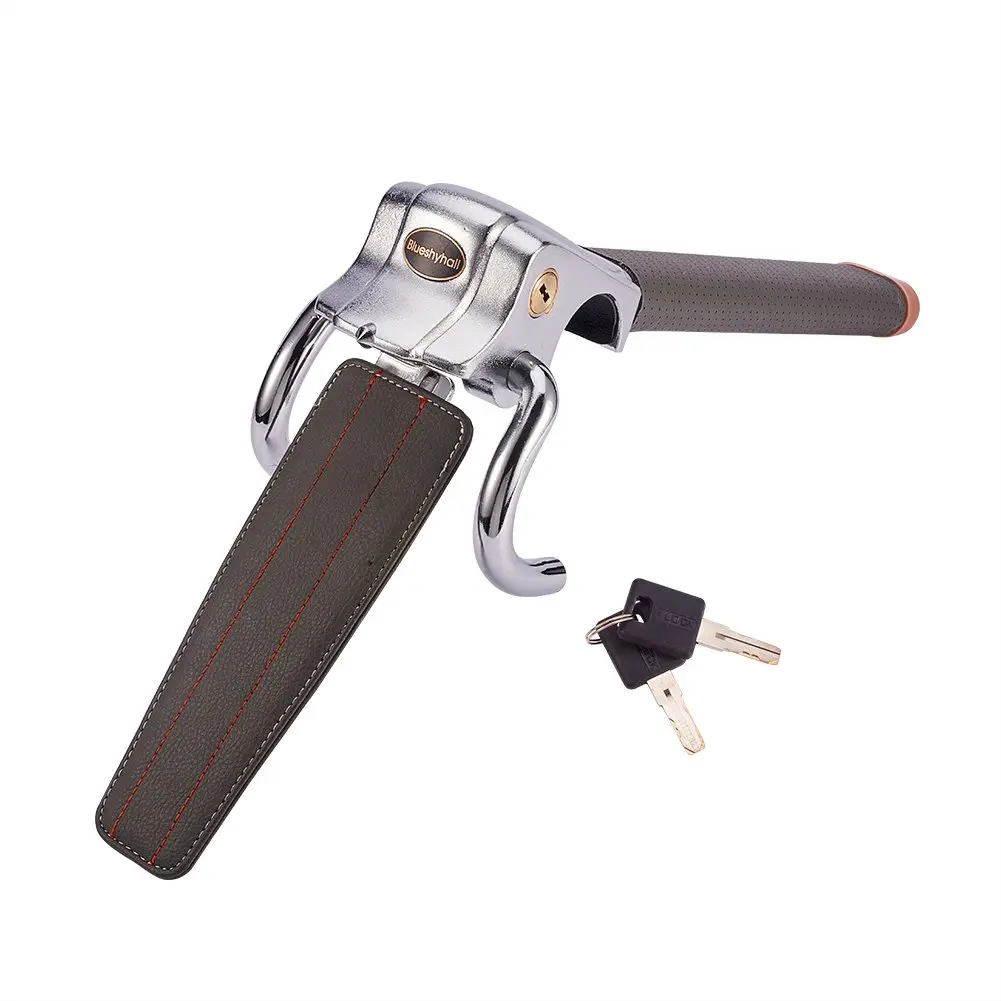 Blueshyhall Vehicle Steering Wheel Lock, Anti Theft Lock with Safety Hammer, Grey | Heavy Duty Security Device - view 4