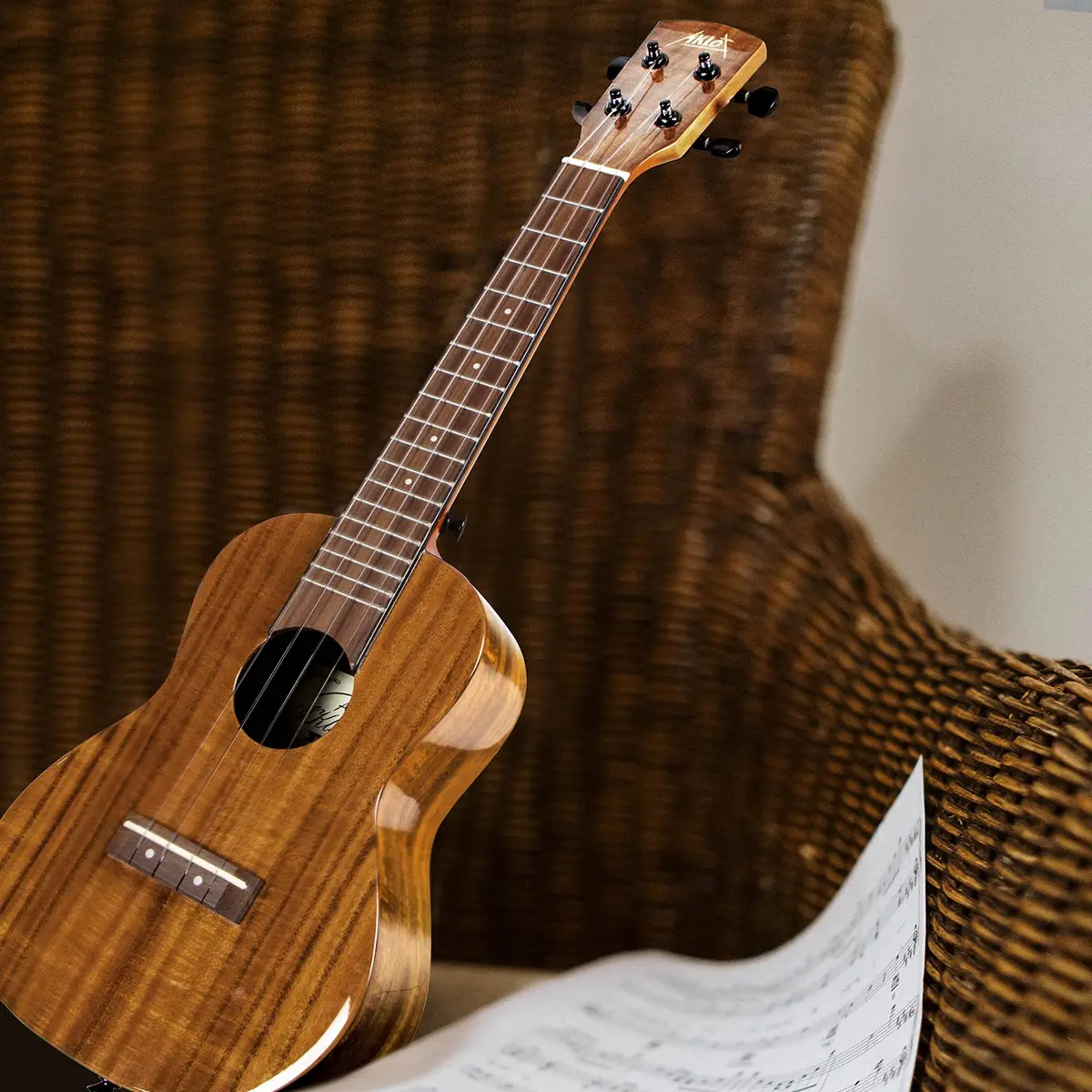 AKLOT All Solid Acacia Ukulele 23 Inch | Warm Tone for Beginners & Adults with Kit & Accessories - view 8