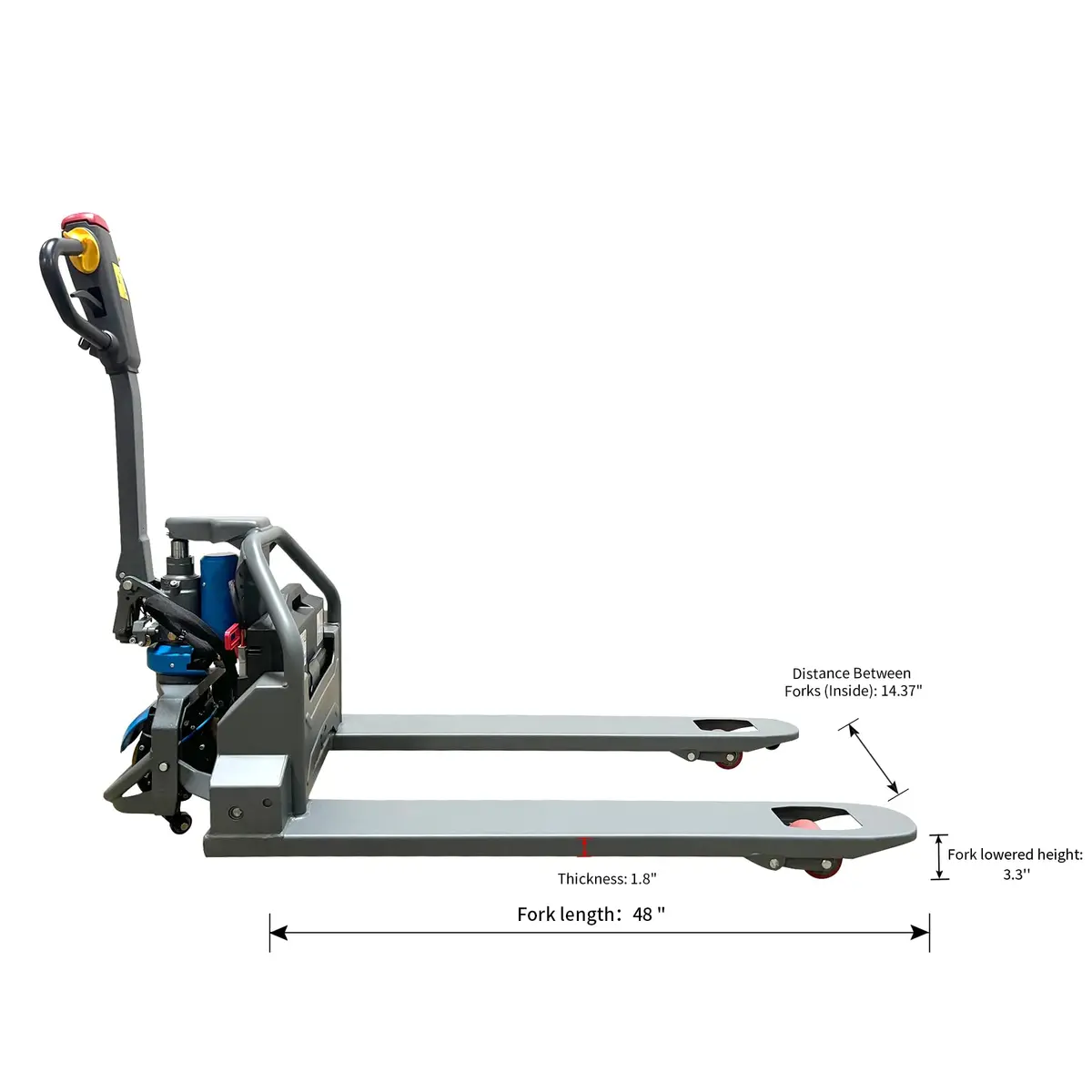 APOLLOLIFT Electric Pallet Jack 48"x27" | 3300lbs Capacity, Lithium Battery, Regenerative Braking - view 2