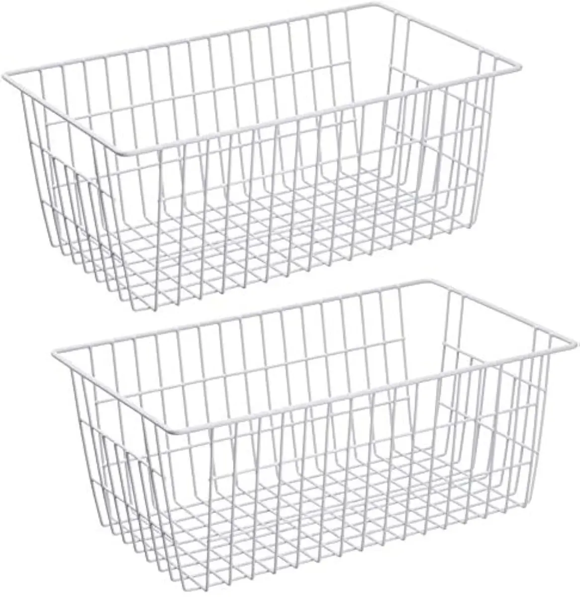 Slideep Farmhouse Storage Baskets 2 Pack | Rustic Kitchen & Home Organizer (70-120c) - main product image
