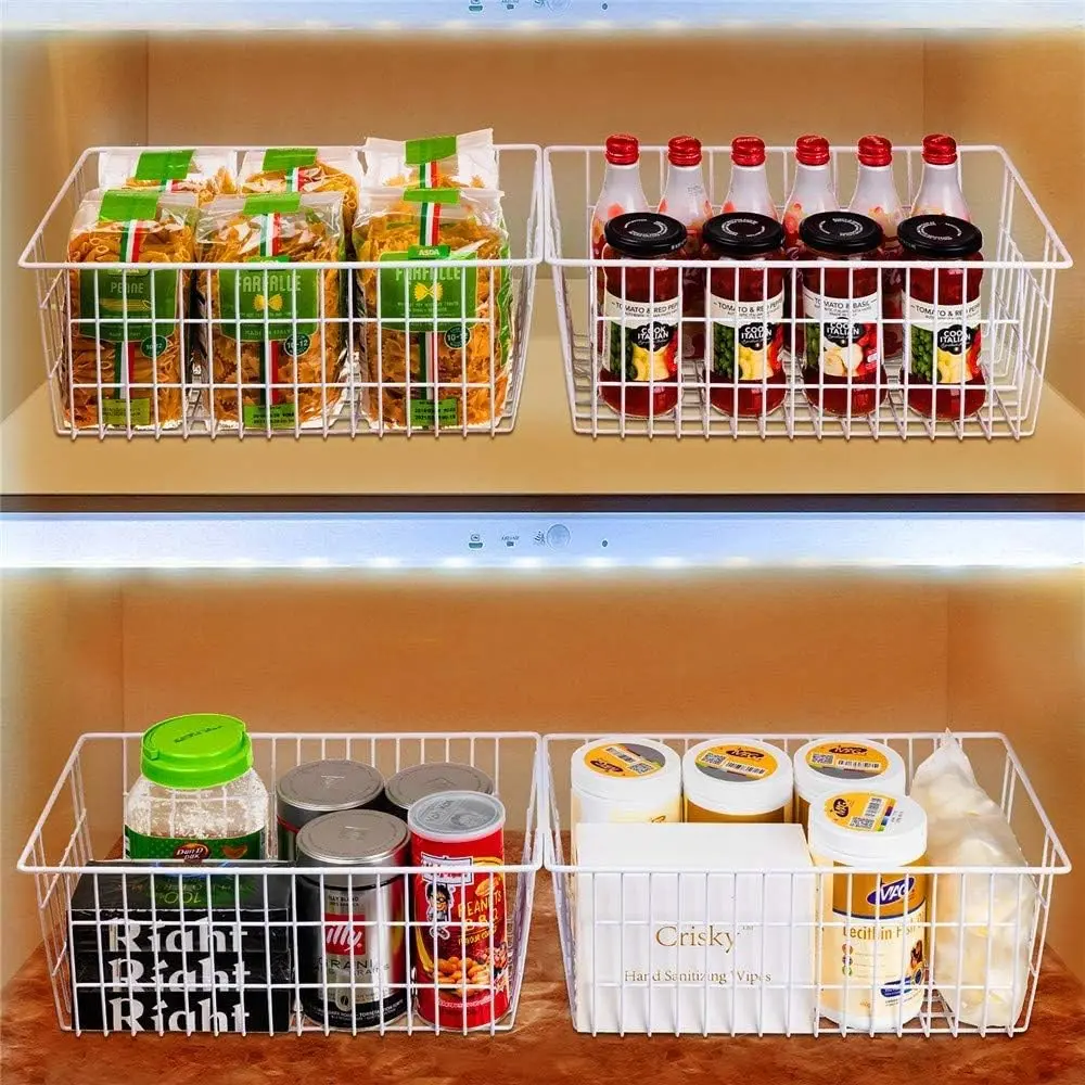 Slideep Farmhouse Storage Baskets 2 Pack | Rustic Kitchen & Home Organizer (70-120c) - view 2