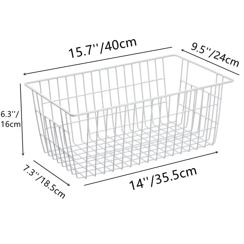 Slideep Farmhouse Storage Baskets 2 Pack | Rustic Kitchen & Home Organizer (70-120c) - view 5