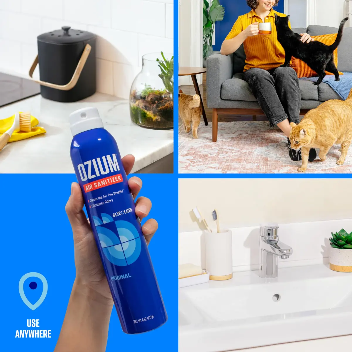 Ozium Vanilla Air Sanitizer & Odor Eliminator Spray 236ml (8 Fl Oz) | Eliminates Stubborn Odors - view 4