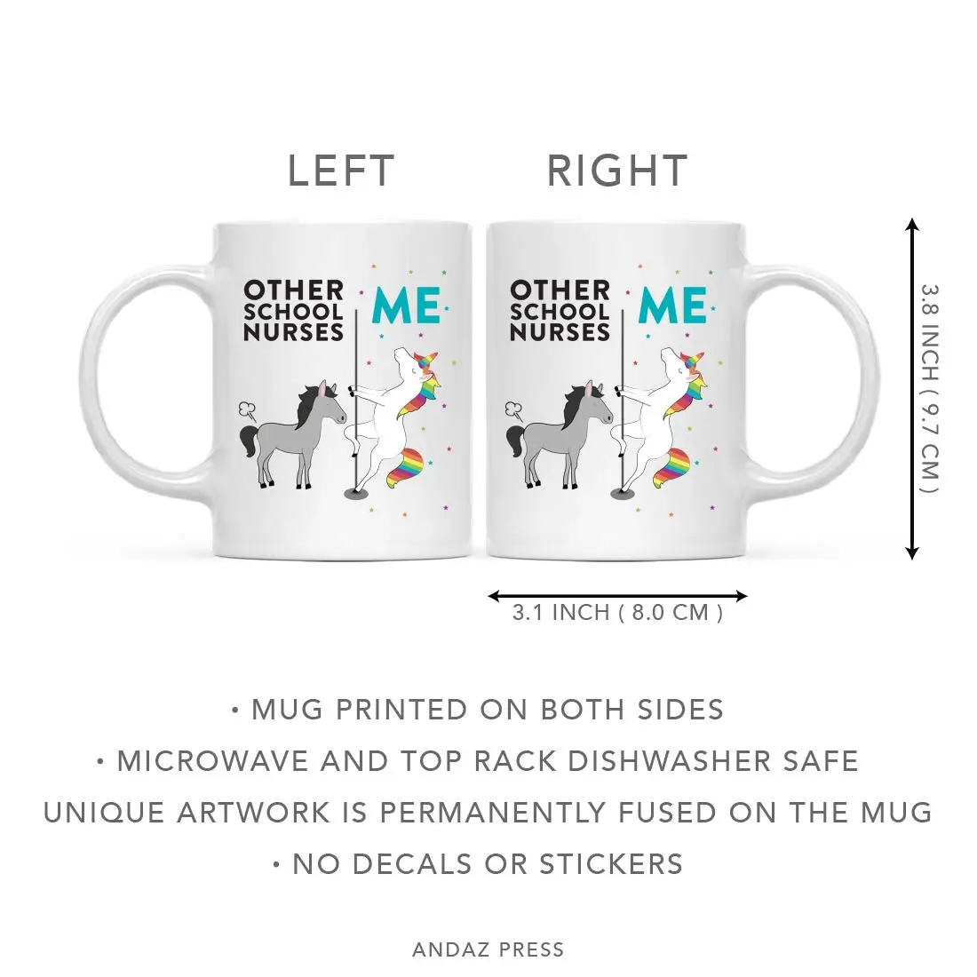Andaz Press Funny Quirky 11oz Ceramic Coffee Mug Gift Box | School Nurse Humor - view 5