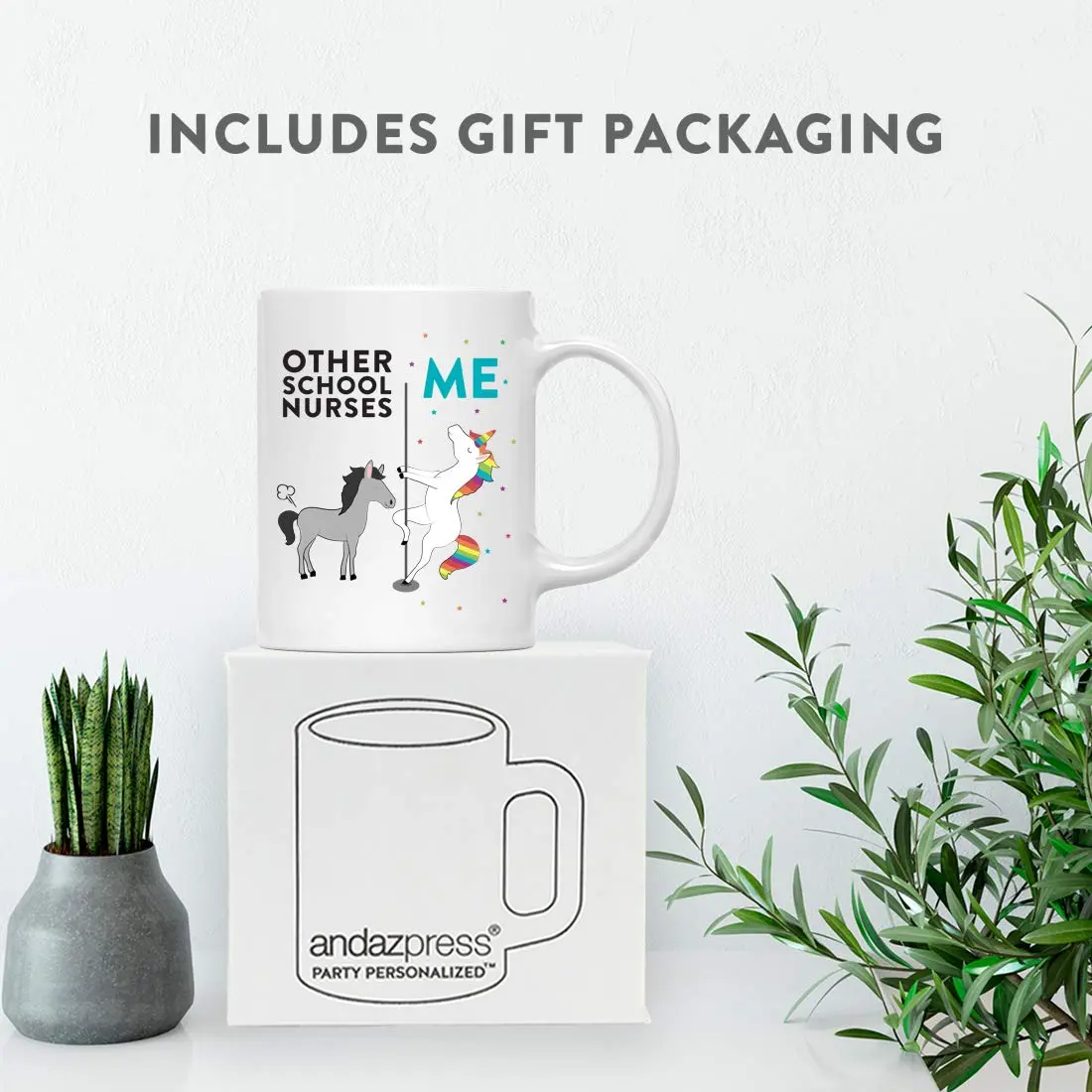 Andaz Press Funny Quirky 11oz Ceramic Coffee Mug Gift Box | School Nurse Humor - view 4