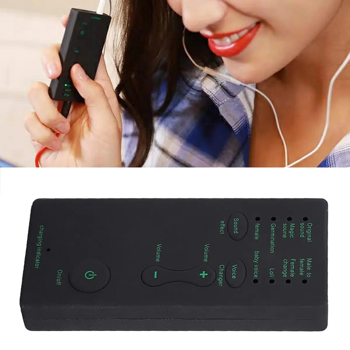 yafa Mini Voice Changer Device 7.5cm (2.95 inch) | Fun Sound Effects for Live Broadcasts & Gaming - view 2