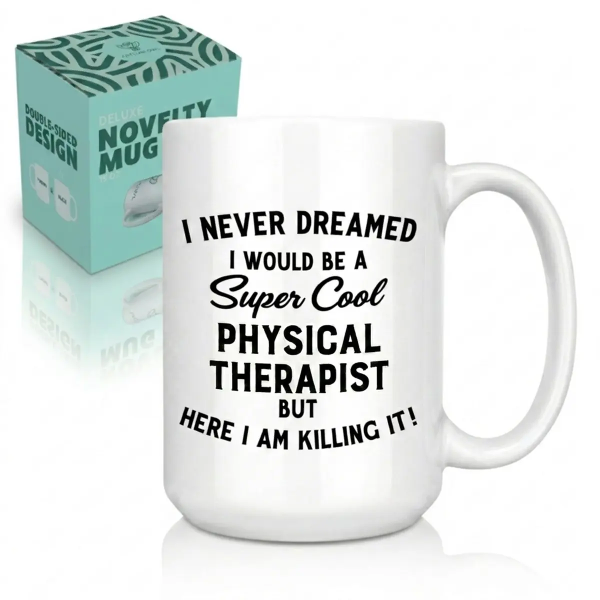 Artisan Owl I Never Dreamed I Would Be A Cool Therapist Mug 15oz | Funny Therapist Coffee Mug for Physical & Occupational Therapists - main product image