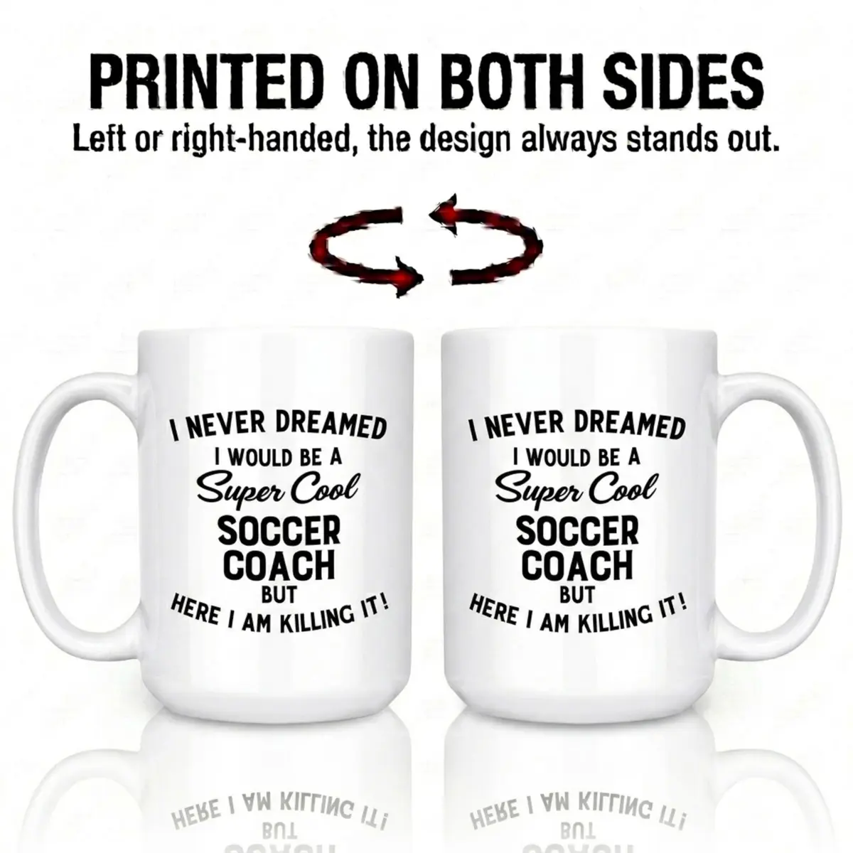 Artisan Owl I Never Dreamed I'd Be a Soccer Coach But Here I Am Crushing It - 15oz Funny Coffee Cup Gift for Men or Women - view 6