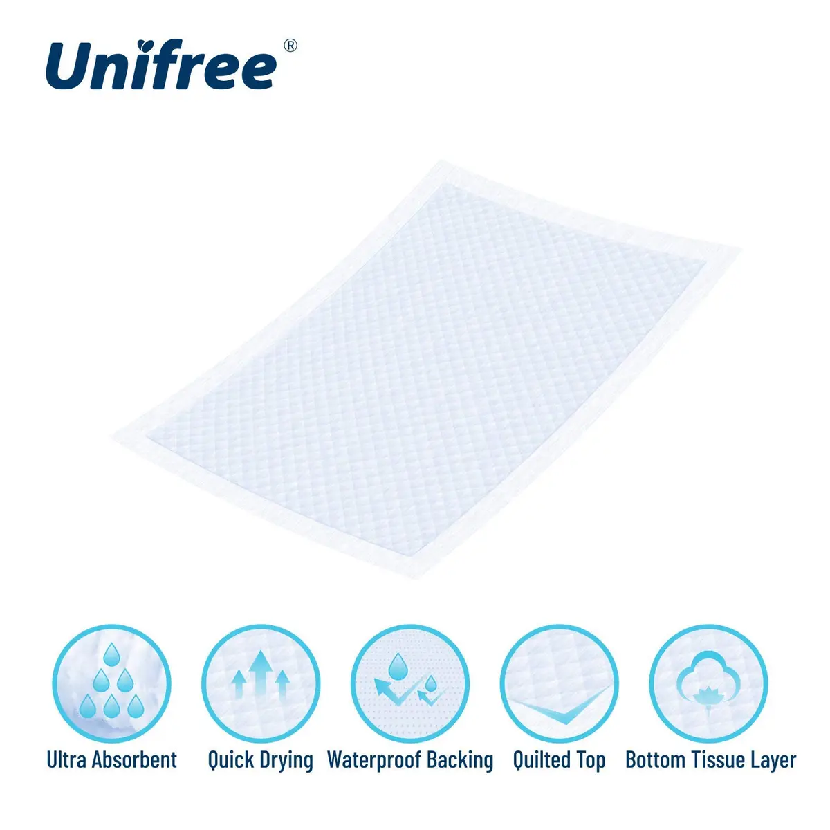 UNIFREE Disposable Underpads 36x36 Inch | Super Absorbent Bed & Incontinence Pad for Adults & Pets - view 4