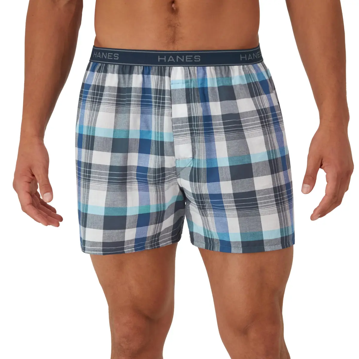 Hanes Men Tagless Boxers with Exposed Waistband, 6 Pack | Moisture-Wicking Cotton Blend, Assorted Colors - view 2
