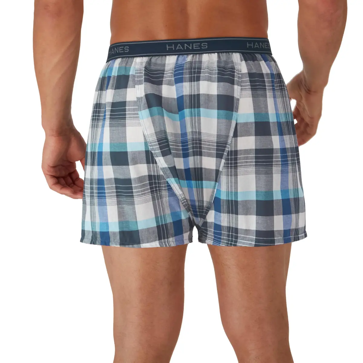 Hanes Men Tagless Boxers with Exposed Waistband, 6 Pack | Moisture-Wicking Cotton Blend, Assorted Colors - view 4