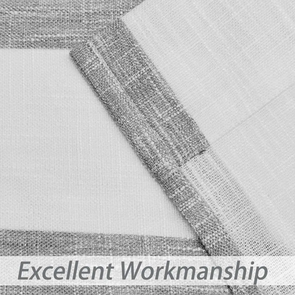 Central Park Gray White Vertical Stripe Curtain Semi Sheer, 44" Wx63" | Elegant Farmhouse Style for Living & Bedroom - view 6