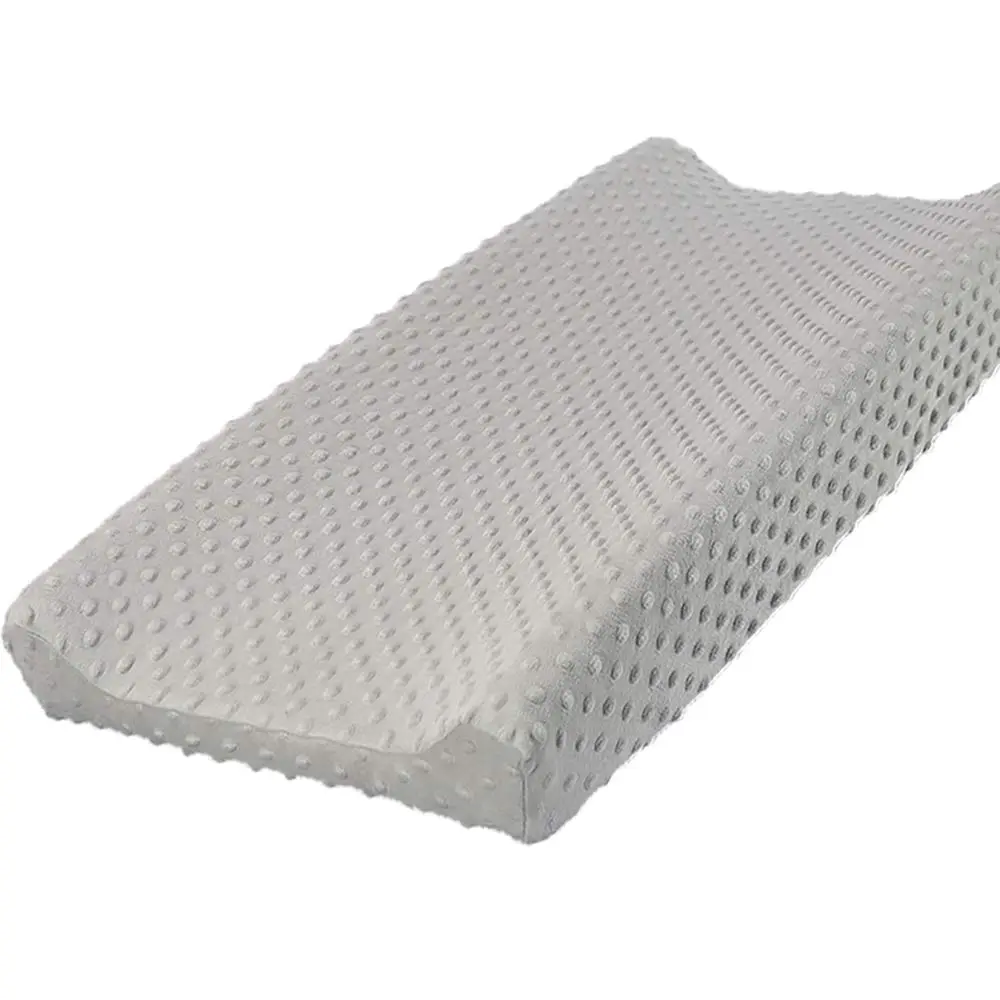 OWLOWLA Changing Pad Cover, Soft Minky Dots, Silver Gray | Ultra-Soft & Breathable for Baby Comfort - main product image