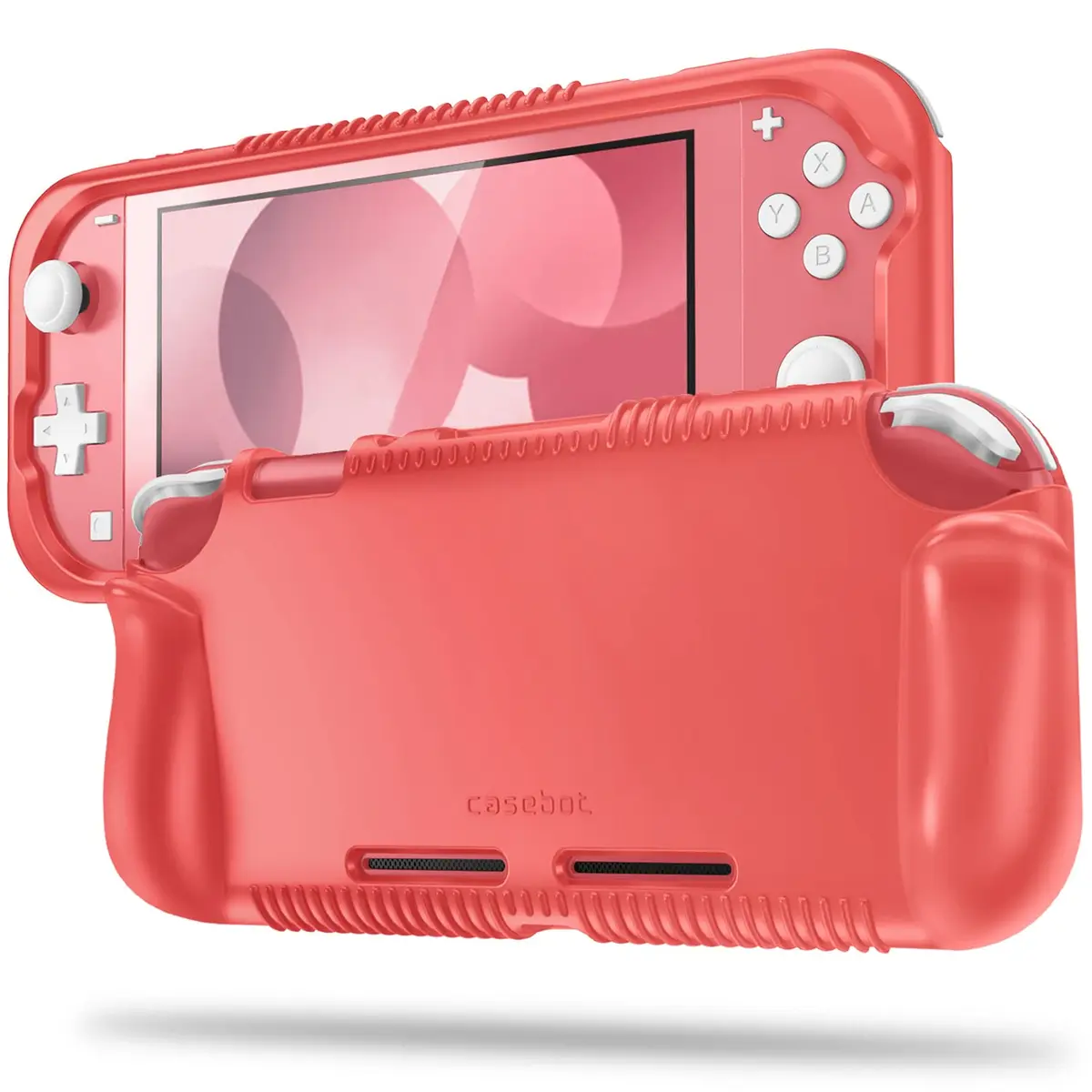 FINTIE Soft Silicone Protective Case for Nintendo Switch Lite (Living Coral) | Ergonomic Grip, Anti-Slip, Shock-Absorption & Anti-Scratch, Lightweight Grip Case Cover - main product image