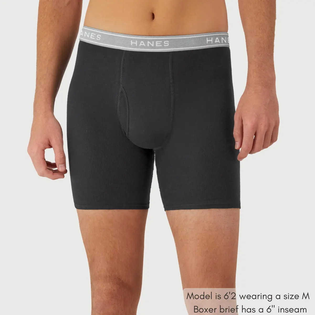 Hanes Men's Boxer Briefs 6 Pack, Medium | Cool Dri Moisture-Wicking Cotton Blend - view 2