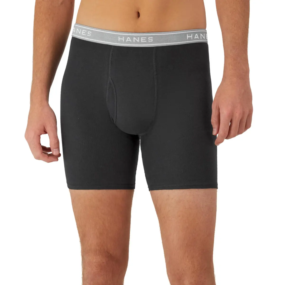 Hanes Men Boxer Briefs, Cool Dri Moisture-Wicking Cotton, No-Ride-up, Multi-Pack, Sizes Up to 3XL | Breathable Comfort - view 2