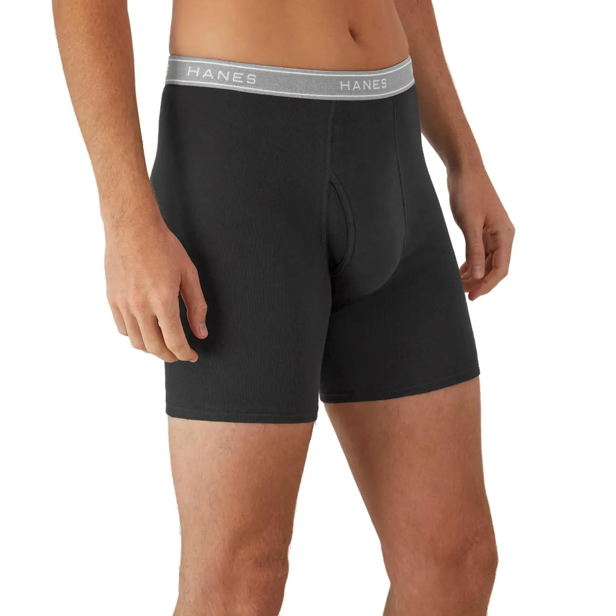 Hanes Men Boxer Briefs, Cool Dri Moisture-Wicking Cotton, No-Ride-up, Multi-Pack, Sizes Up to 3XL | Breathable Comfort - view 4