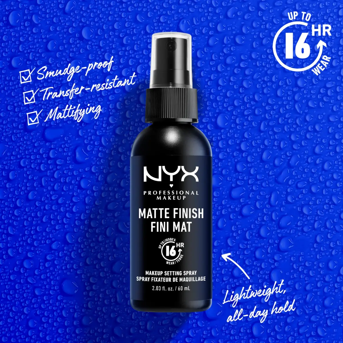 NYX PROFESSIONAL MAKEUP Matte Finish Setting Spray Jumbo Size | 180ml (6.08 Fl Oz) Long-Lasting Face Mist - view 3