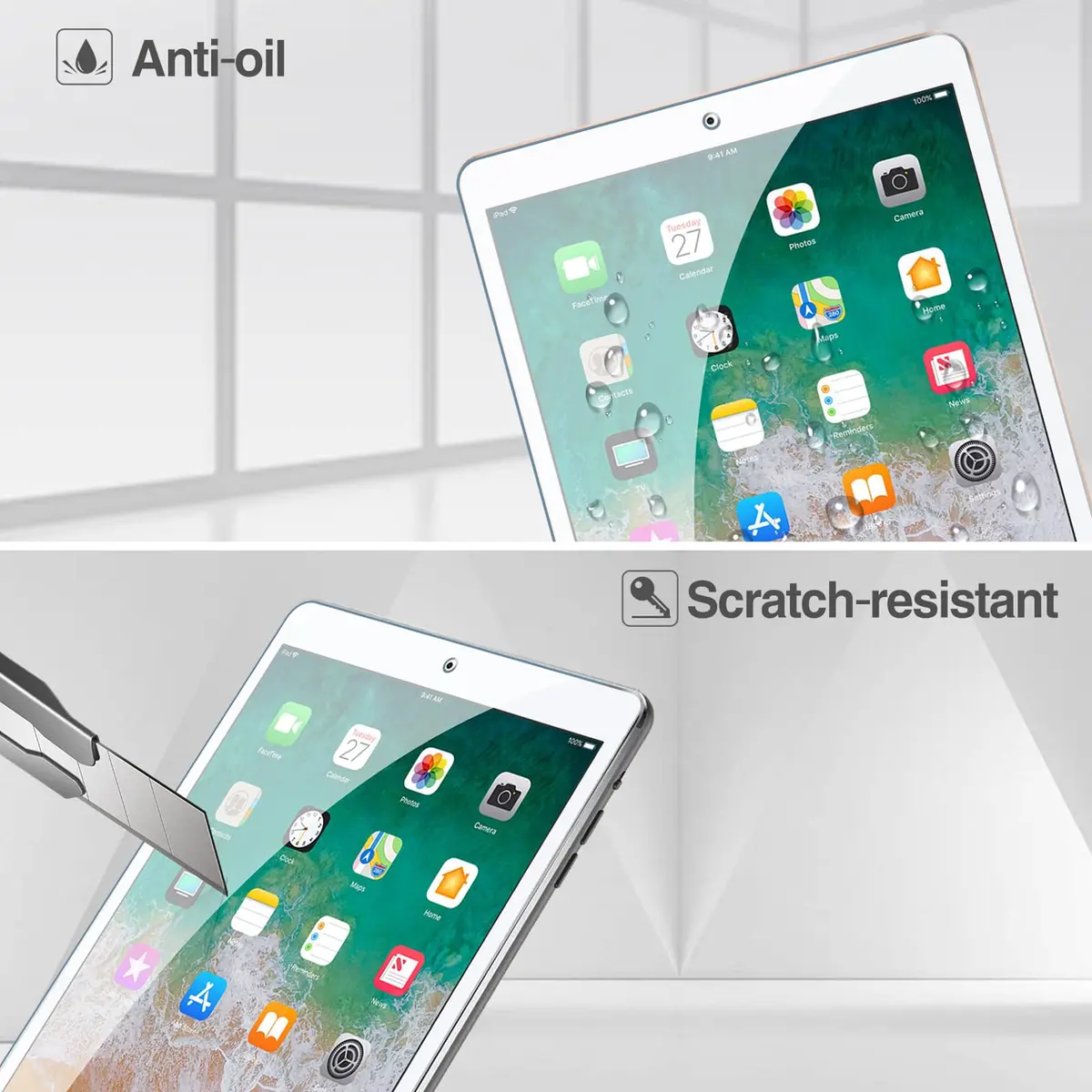 ProCase 2 Pack Tempered Glass Screen Protector for iPad 9.7" (6th/5th Gen, Air 2/1, Pro 9.7) | HD Clear, 9H Hardness, Bubble-Free - view 5