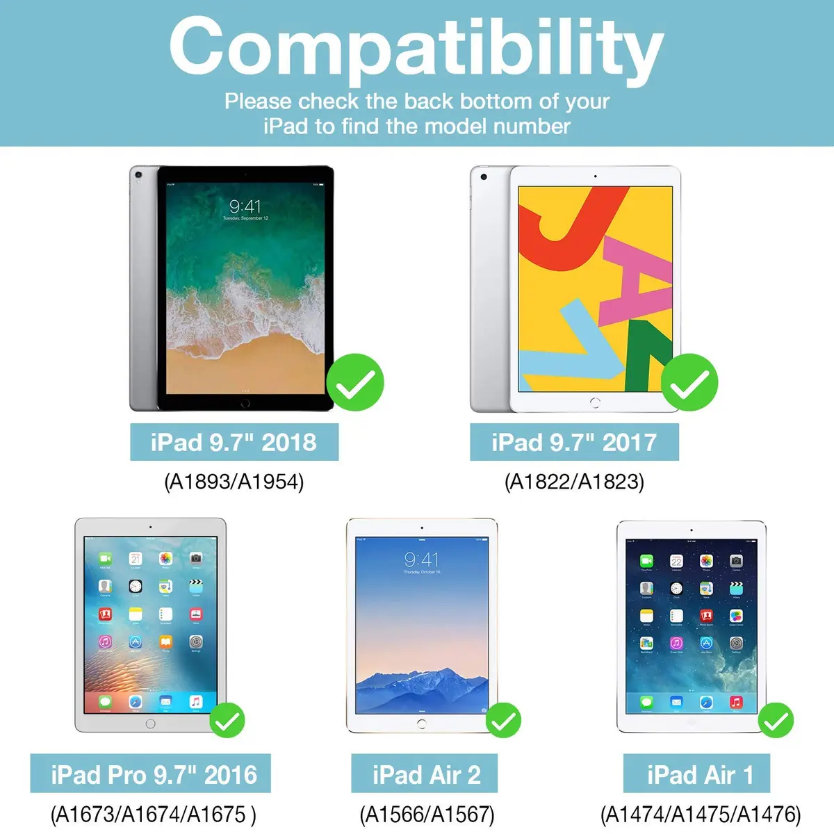 ProCase 2 Pack Tempered Glass Screen Protector for iPad 9.7" (6th/5th Gen, Air 2/1, Pro 9.7) | HD Clear, 9H Hardness, Bubble-Free - view 2