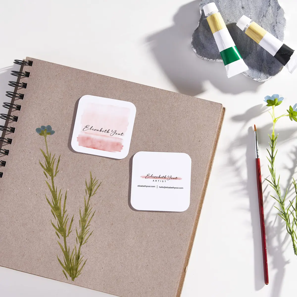 Avery Business Card Stock 2.5" x 2.5" Matte White | Rounded Corners, Sure Feed Tech - view 2