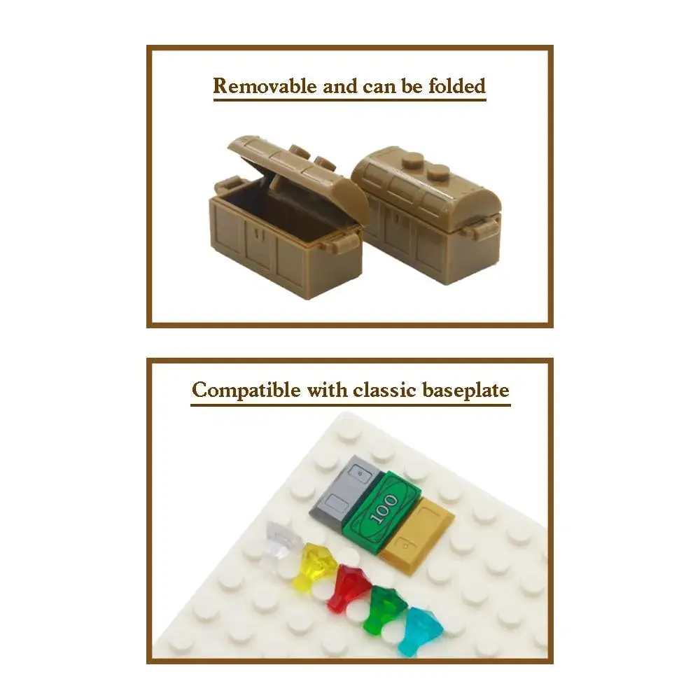 BroTex Pirate Treasure Chest Accessories 172 Pieces | STEM Educational Building Blocks for Kids 6+ - view 3