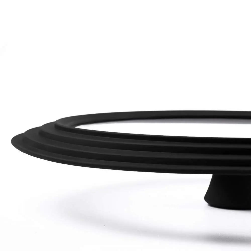 ELKKNOVE Universal Lid for Pots, Pans & Skillets 20cm-24cm (8"-9.5") | Tempered Glass with Steam Vent - view 2