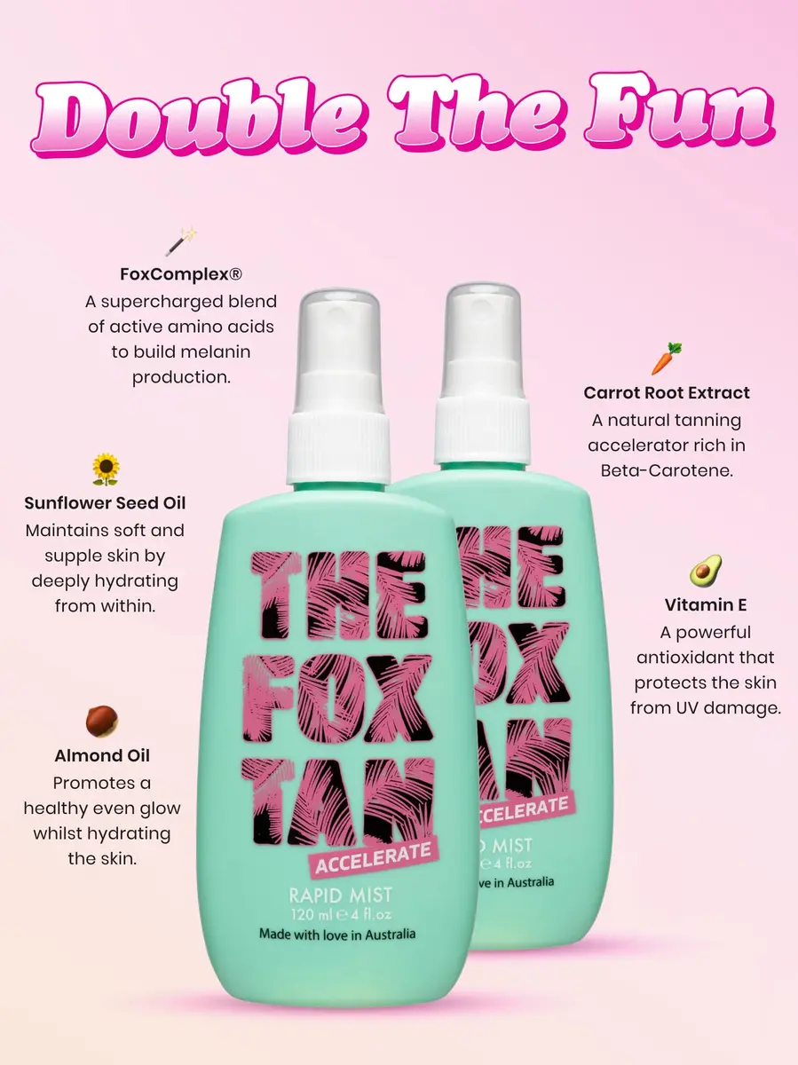THE FOX TAN Double It Mist 120mL | Rapid Tanning Accelerator for Darker & Faster Tans - view 4