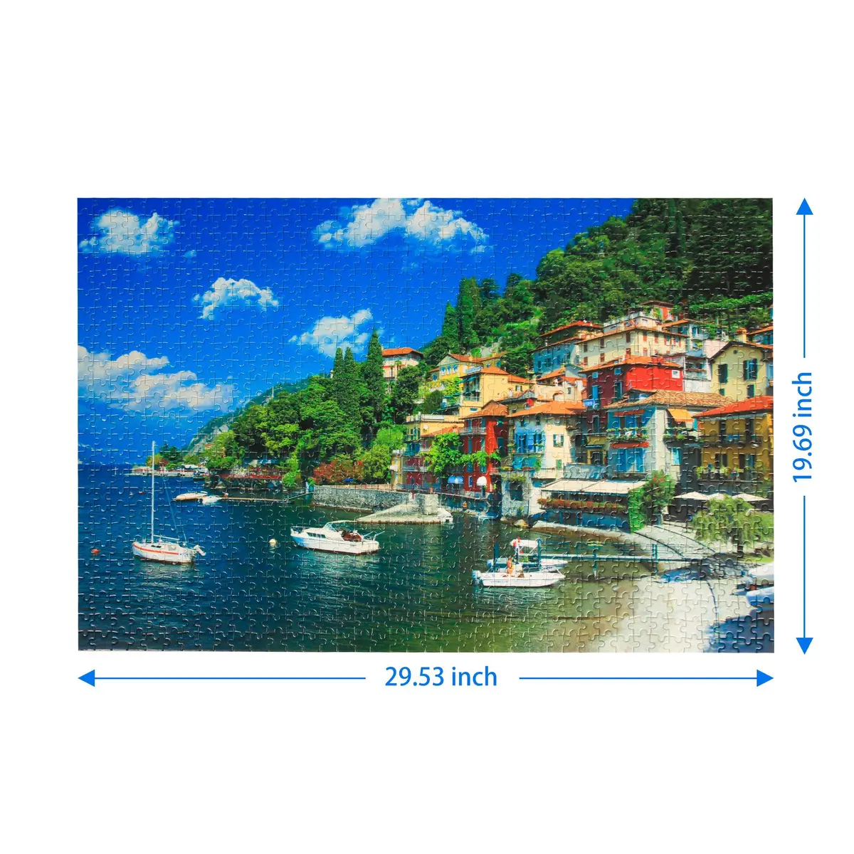 Lavievert 1000 Piece Jigsaw Puzzle Game for Adults - Lake Como, Italy | Family Bonding & Cognitive Fun - view 5