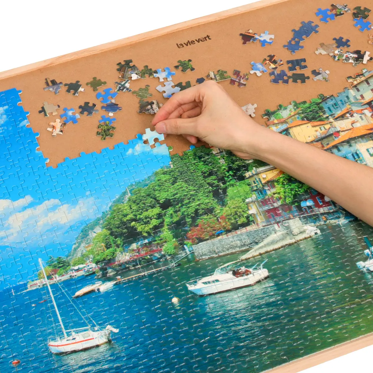 Lavievert 1000 Piece Jigsaw Puzzle Game for Adults - Lake Como, Italy | Family Bonding & Cognitive Fun - view 6