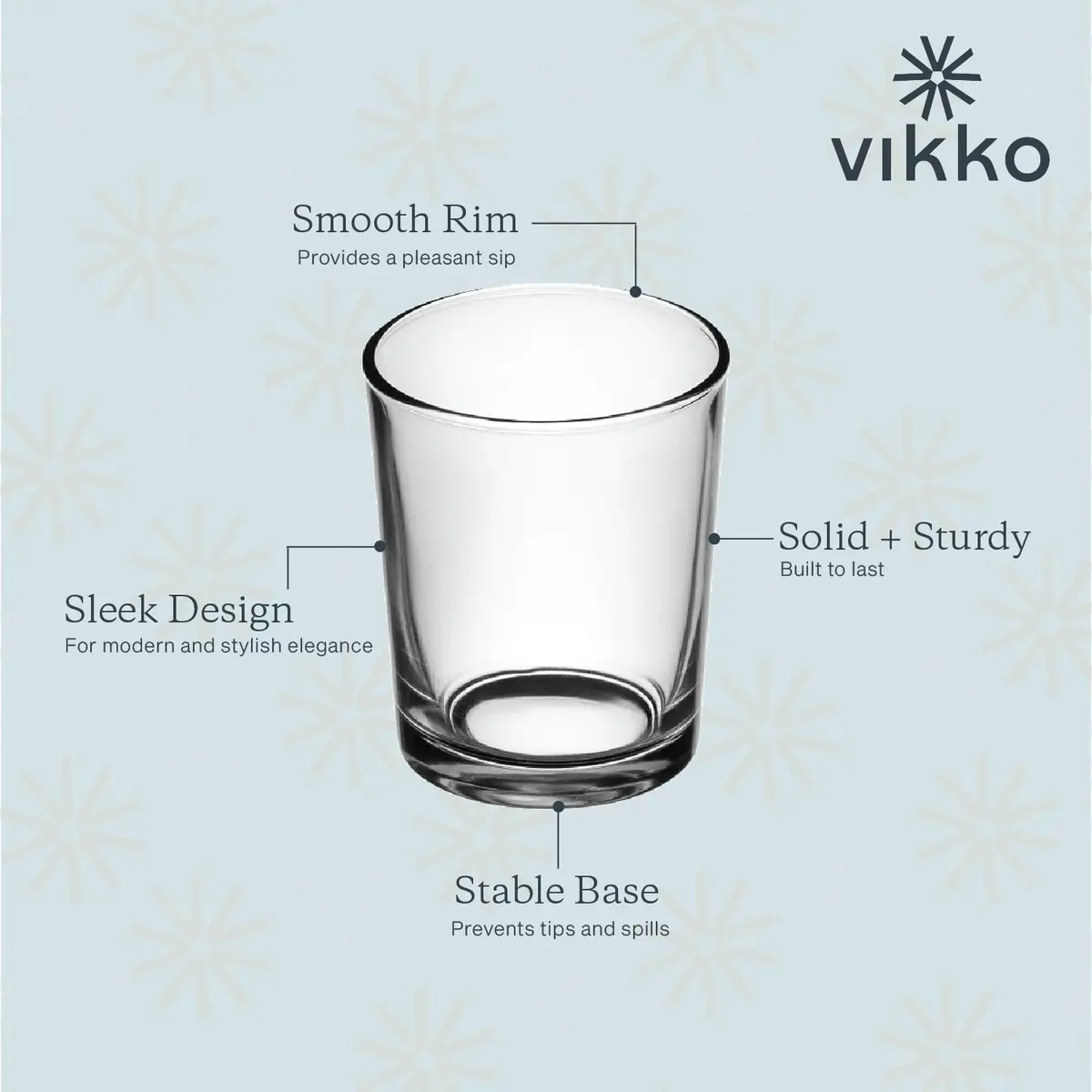 Vikko Small Juice Glasses 5 Oz | Heavy Base Glassware for Kids & Tasting - view 3