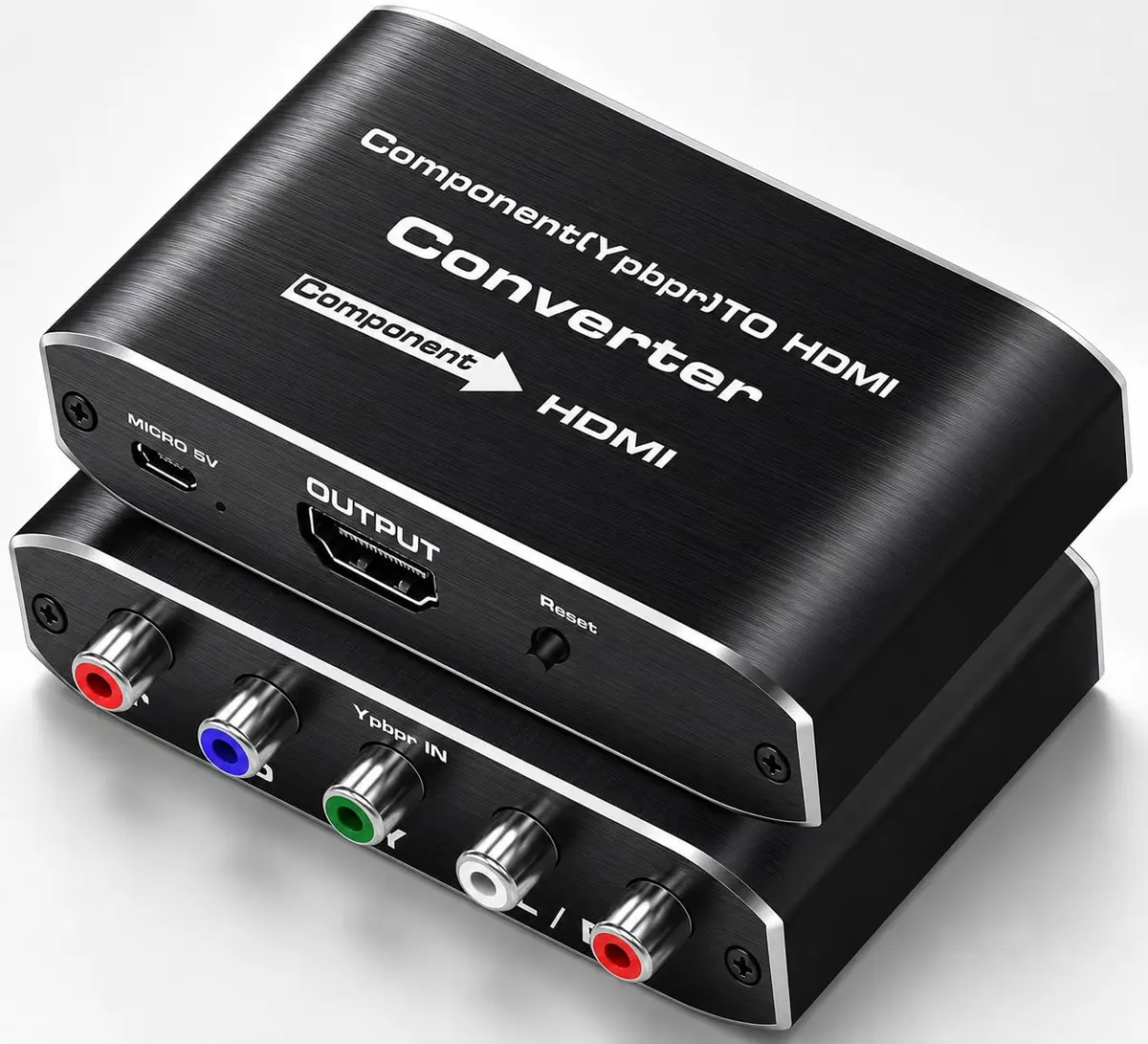 Koopman-Tech Component to HDMI Converter 2.6 x 2.1 x 0.75 in | Supports 1080P Video & Audio - main product image