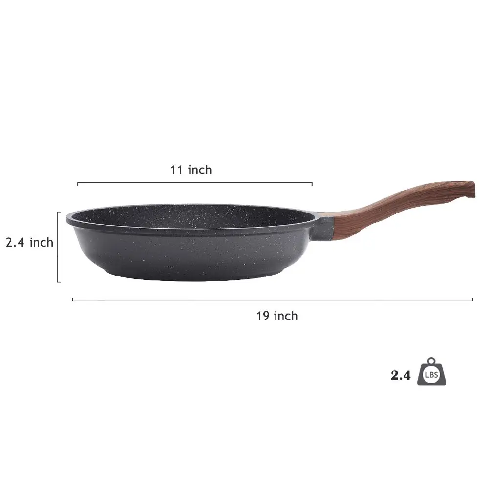 SENSARTE 11 Inch Nonstick Frying Pan Skillet | Swiss Granite Coating, PFOA Free, Induction Compatible - view 8
