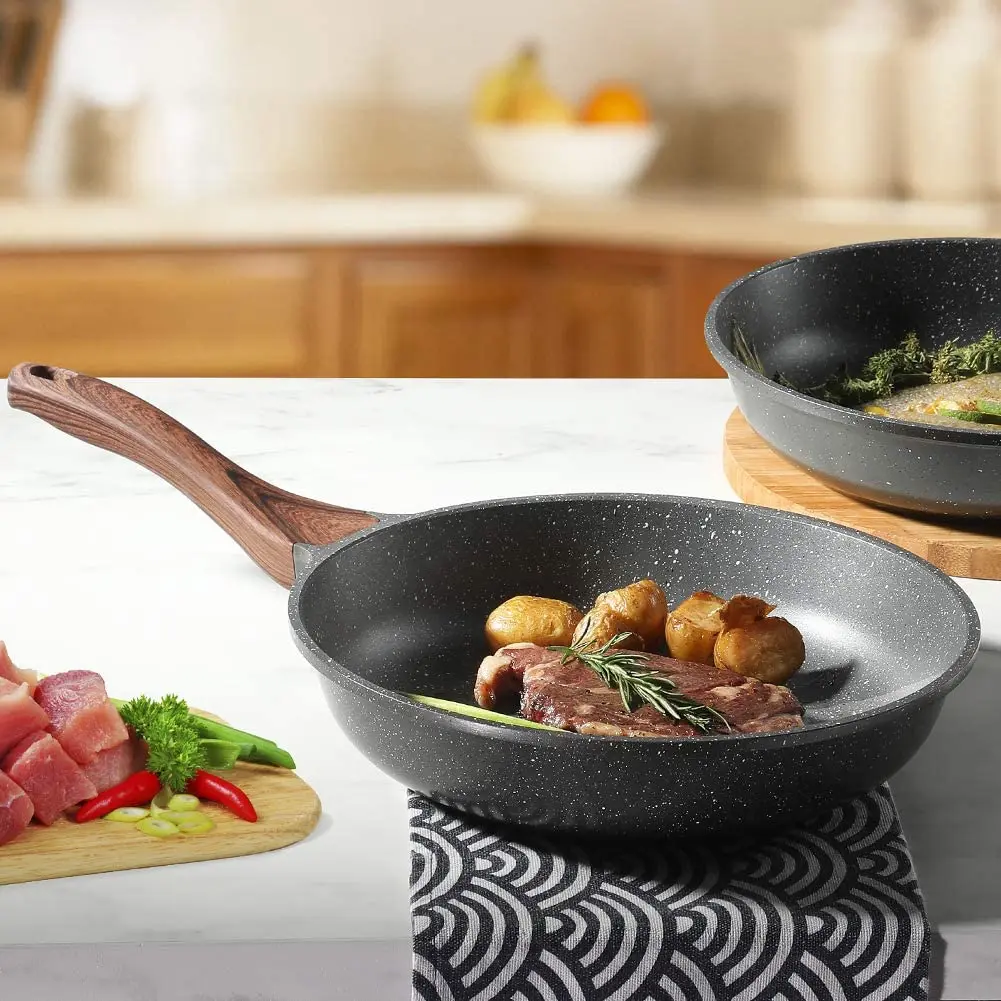 SENSARTE 11 Inch Nonstick Frying Pan Skillet | Swiss Granite Coating, PFOA Free, Induction Compatible - view 2