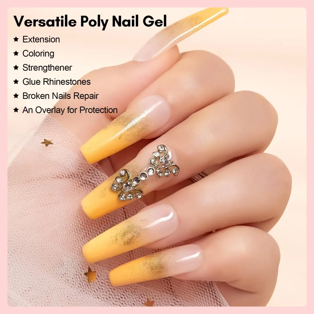 Makartt Nude Colors Poly Nail Gel Kit 15ml (0.5 Fl Oz) | All-in-One Builder Gel Extension Set with Slip Solution, Base, Top Coat, Forms - view 5