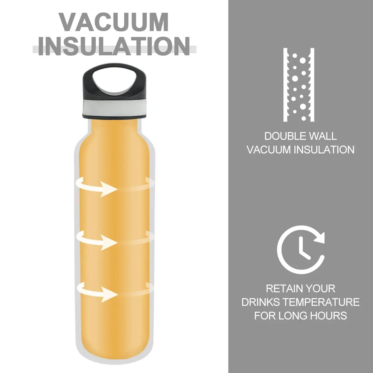 Life's Easy 20 oz Insulated Stainless Steel Sports Water Bottle | Keeps Hot 8h & Cold 24h - view 6