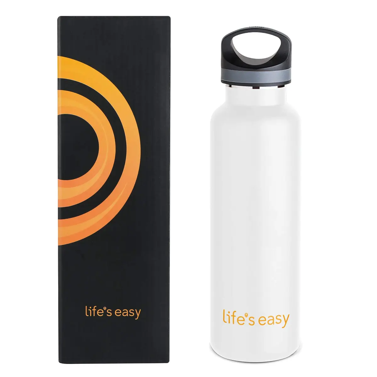 Life's Easy 20 oz Insulated Stainless Steel Sports Water Bottle | Keeps Hot 8h & Cold 24h - view 8