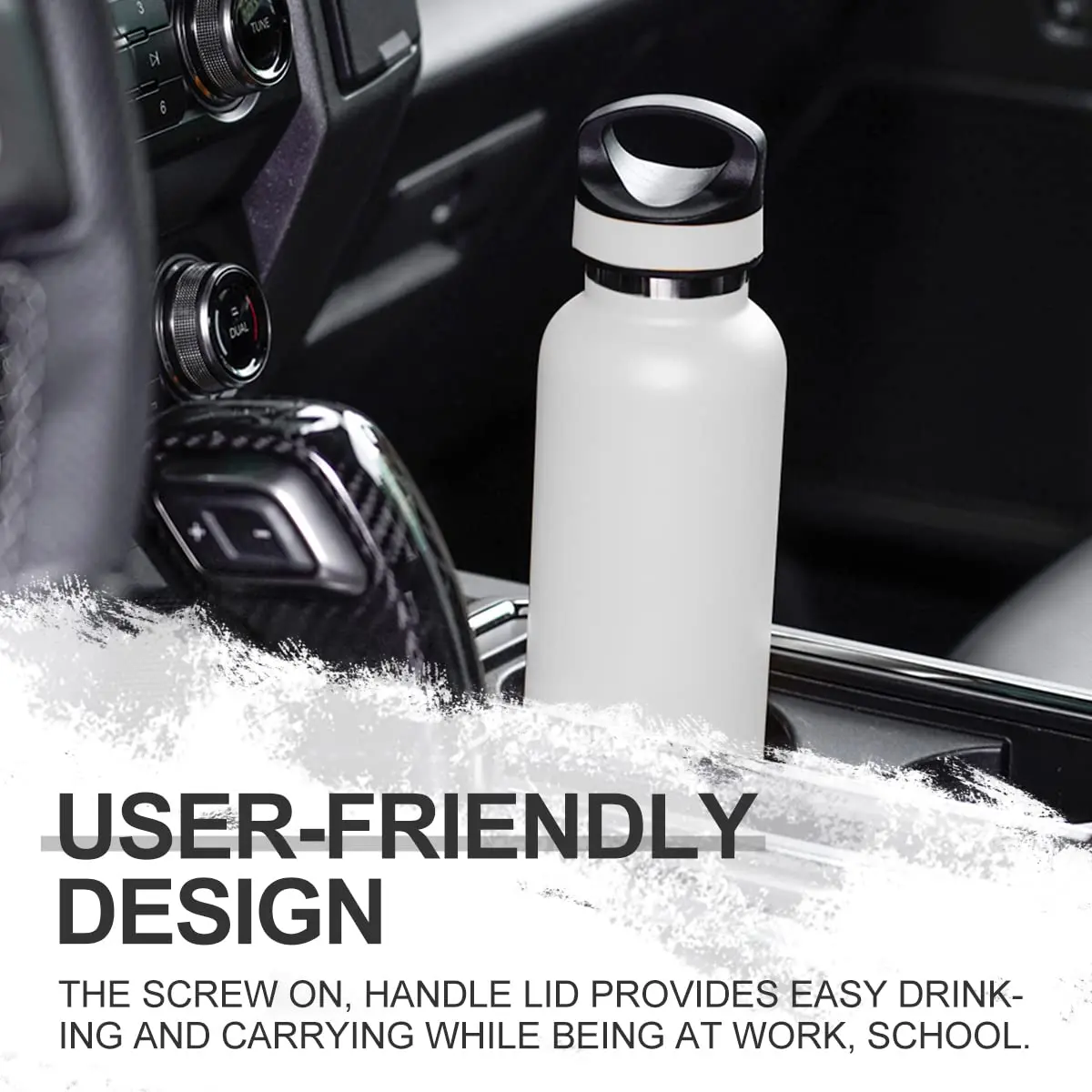 Life's Easy 20 oz Insulated Stainless Steel Sports Water Bottle | Keeps Hot 8h & Cold 24h - view 4