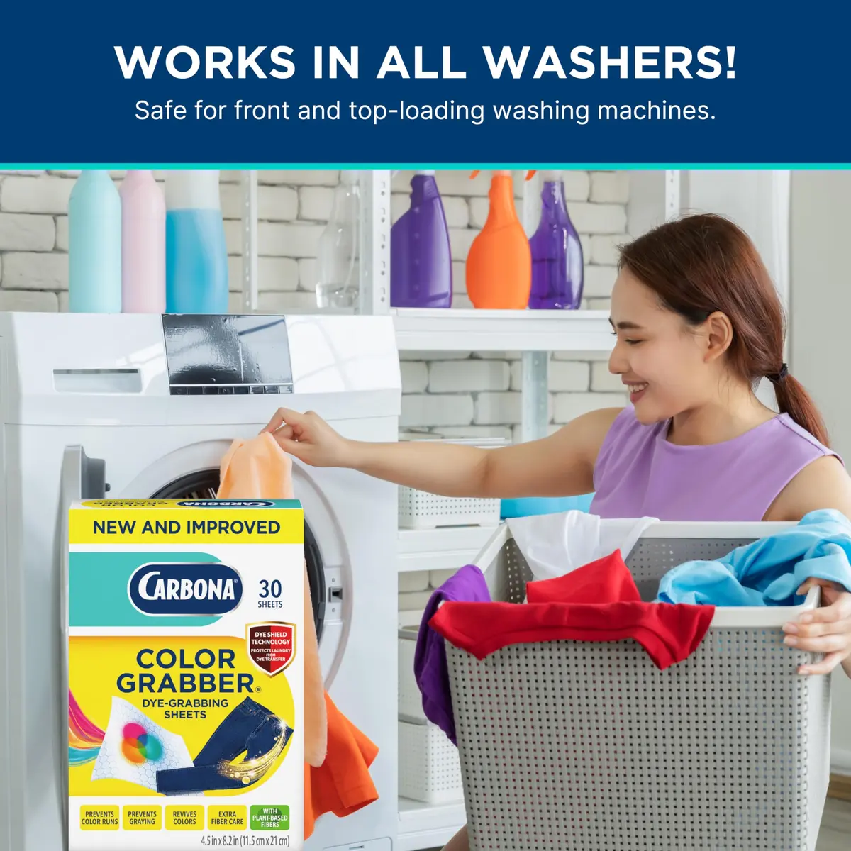 Carbona Color Grabber Sheets 30 Count | Prevents Color Runs & Bleeding in Laundry - view 6