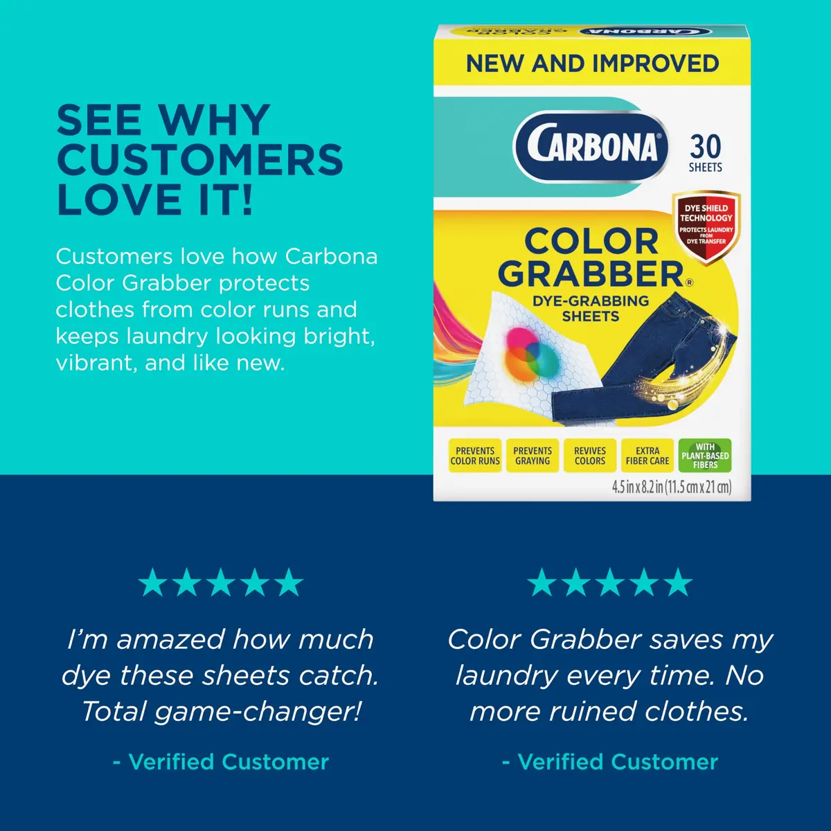 Carbona Color Grabber Sheets 30 Count | Prevents Color Runs & Bleeding in Laundry - view 8