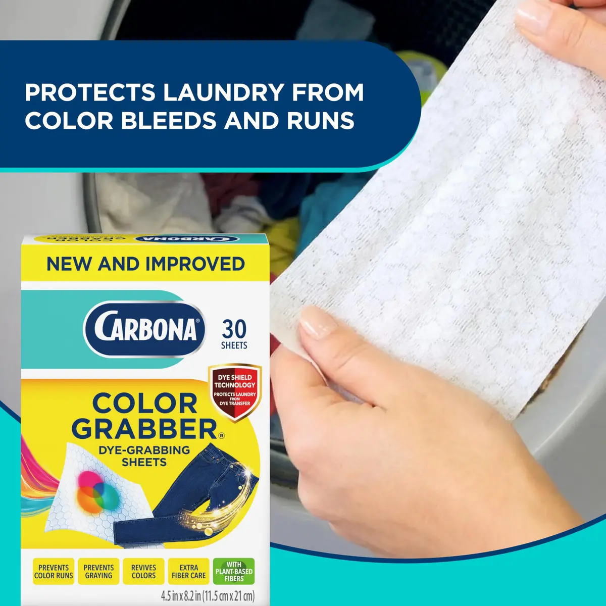 Carbona Color Grabber Sheets 30 Count | Prevents Color Runs & Bleeding in Laundry - view 2