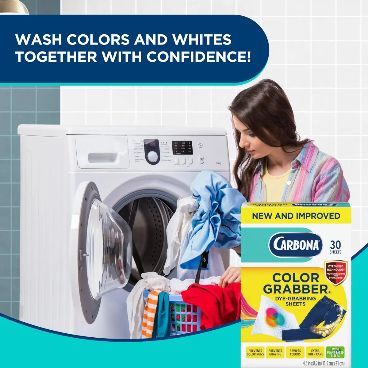 Carbona Color Grabber Sheets 30 Count | Prevents Color Runs & Bleeding in Laundry - view 3