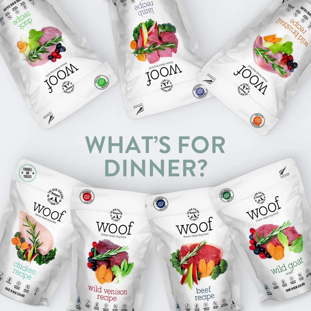 The New Zealand Natural Pet Food Co. WOOF Wild Venison Freeze Dried Dog Food, 9.9oz | Novel Protein for Sensitive Dogs - view 8