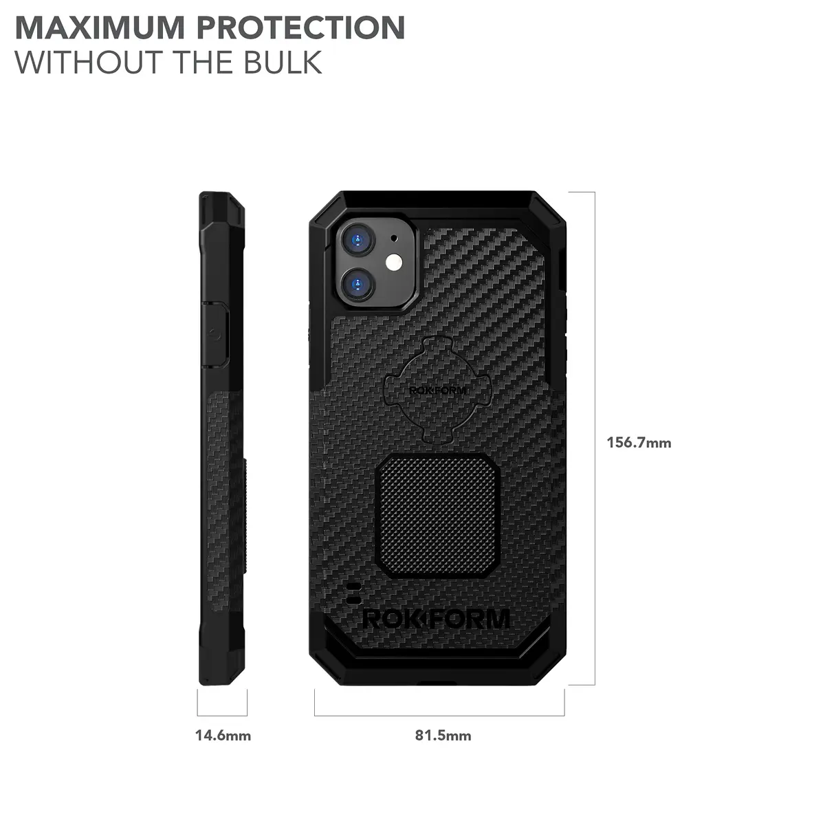 Rokform Rugged Series iPhone 11 Case with RokLock Twist Lock & Magnetic Mount - Black - view 5